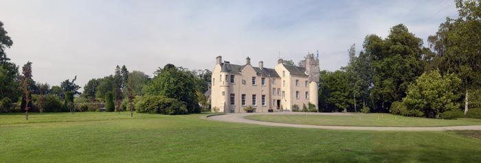 Myres Castle, setting in parkland